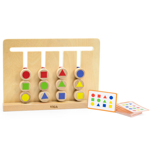 VIGA Montessori spalvų ir formų dėlionių žaidimas