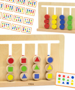 VIGA Montessori spalvų ir formų dėlionių žaidimas