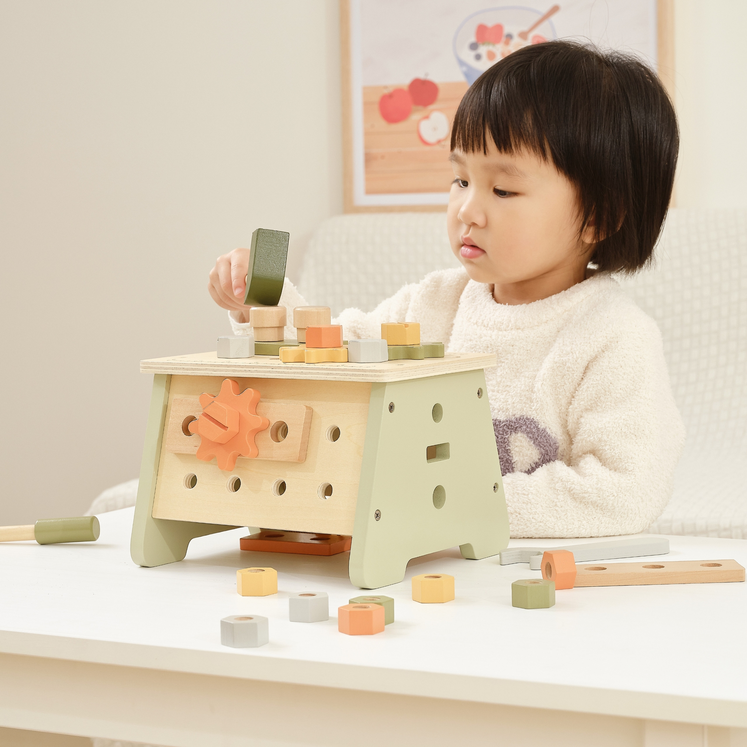VIGA PolarB Mini Workshop 2in1 &ndash; puidust t&ouml;&ouml;riistakomplekt
