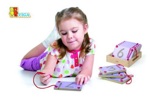 VIGA magnetinės lentos „Skaičių rašymo mokymasis“ Montessori