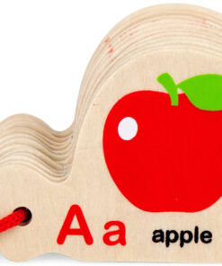 VIGA medinė Montessori abėcėlės ir anglų kalbos mokymosi knygelė