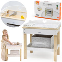 VIGA medinis 2-in-1 lėlių pervystymo stalas ir vonelė