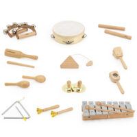 VIGA medinis muzikos lentos rinkinys – 12 perkusinių instrumentų