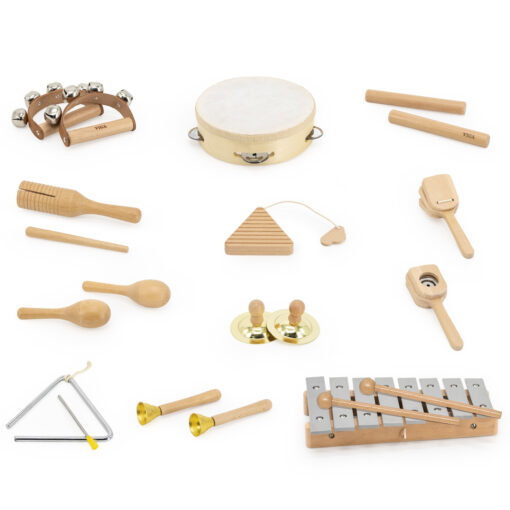 VIGA medinis muzikos lentos rinkinys – 12 perkusinių instrumentų