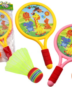 Vaikiškas badmintonas su gyvūnėliais
