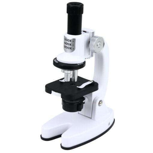 Vaikiškas mikroskopas su 1200× priartinimu ir laboratoriniu rinkiniu