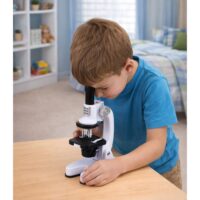 Vaikiškas mikroskopas su 1200× priartinimu ir laboratoriniu rinkiniu
