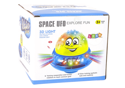 Vandens žaislas „UFO“ su muzika ir LED švieselėmis – rožinis