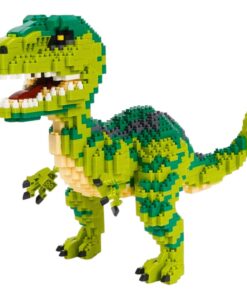 Velociraptoriaus dinozauro konstruktorius – 1457 detalių 3D modelis