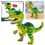 Velociraptoriaus dinozauro konstruktorius – 1457 detalių 3D modelis