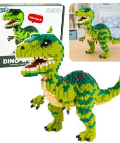 Velociraptoriaus dinozauro konstruktorius – 1457 detalių 3D modelis