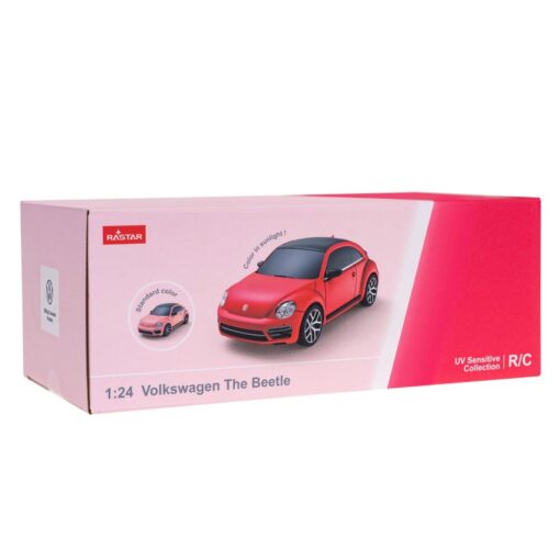 Volkswagen Beetle RASTAR 1:24 – Rožinis spalvą keičiantis RC automobilis