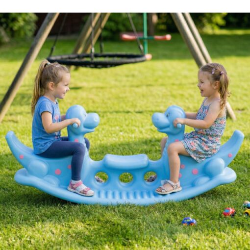 WOOPIE Dino balansinės sūpynės – šviesiai mėlynos