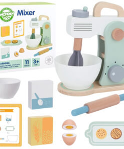 WOOPIE GREEN medinis virtuvės mikseris–blenderis su priedais