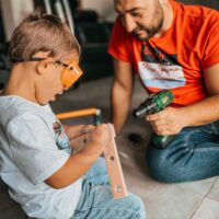 WOOPIE didelė kuprinė su įrankiais vaikams (DIY rinkinys