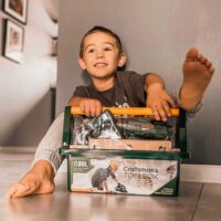 WOOPIE didelė kuprinė su įrankiais vaikams (DIY rinkinys