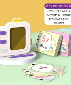 WOOPIE grafinė planšetė – piešimo ir anglų kalbos mokymosi lenta su kortelių skaitytuvu