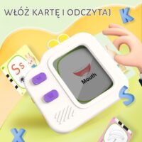 WOOPIE grafinė planšetė – piešimo ir anglų kalbos mokymosi lenta su kortelių skaitytuvu
