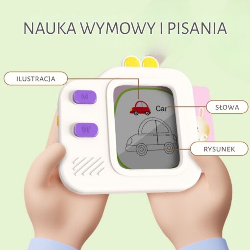 WOOPIE grafinė planšetė – piešimo ir anglų kalbos mokymosi lenta su kortelių skaitytuvu