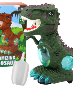 Žalias šokantis dinozauras su dūmais