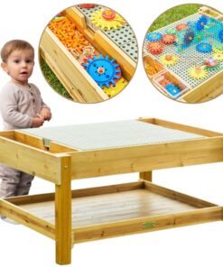 „MASTERKIDZ medinis lauko edukacinis stalas 1200L STEM su priedais“