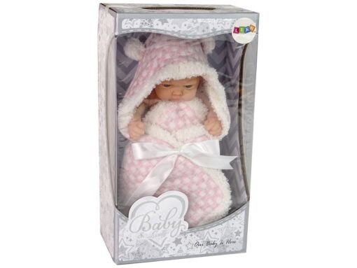 „Sweet Baby“ pupelės tipo lėlė su rožiniu kokonėliu ir kaspinėliu – 24 cm