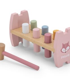 „VIGA PolarB“ medinis kalimo žaislas su plaktuku – lapė (Montessori)