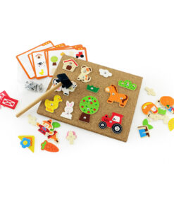 „VIGA“ medinė Montessori fermos kamštinė kūrybinė lenta