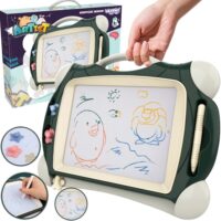 „WOOPIE“ magnetinė spalvinimo lenta su žymekliu + 2 žali antspaudai