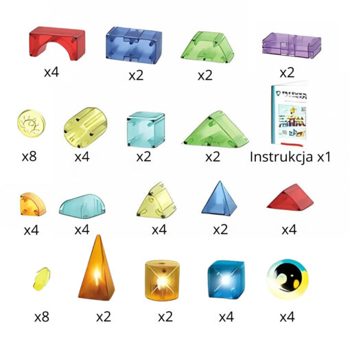 „WOOPIE“ magnetinių 3D kubų konstravimo edukacinis rinkinys (63 vnt.)
