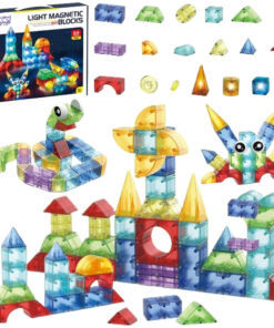 „WOOPIE“ magnetinių 3D kubų konstravimo edukacinis rinkinys (63 vnt.)