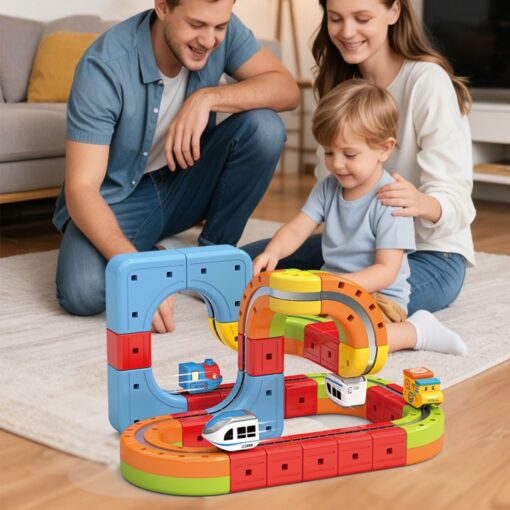 „WOOPIE“ magnetinių kaladėlių levituojanti trasa (32 vnt.)