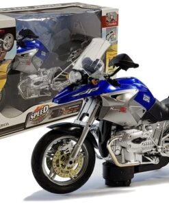 1:8 mėlynas motociklas su šviesomis ir muzika