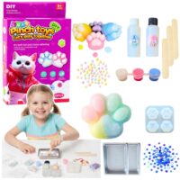 28 dalių DIY kačiuko letenėlės squishy rinkinys