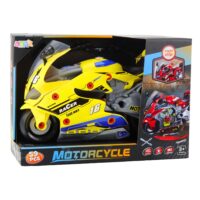 2in1 geltonas motociklas su dirbtuvėmis