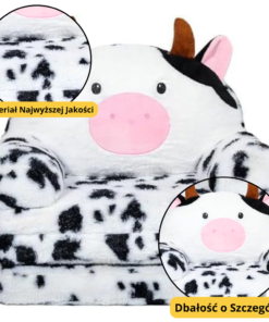 3 lygių vaikiškas karvytės foteliukas