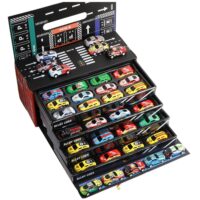 48 mini traukos automobilių rinkinys lagamine