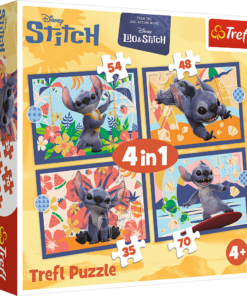 4in1 dėlionė „Havajų atostogos“ – Lilo & Stitch