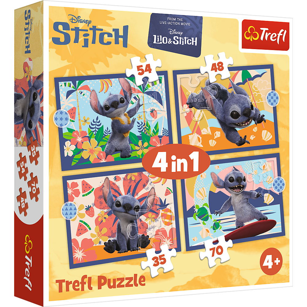 4in1 dėlionė „Havajų atostogos“ – Lilo & Stitch 4in1 dėlionė „Havajų atostogos“ – Lilo & Stitch