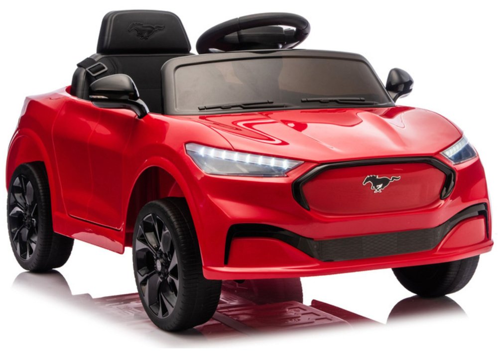 Akumuliatorinis automobilis „Ford Mustang Mach‑E“ vaikams – raudonas