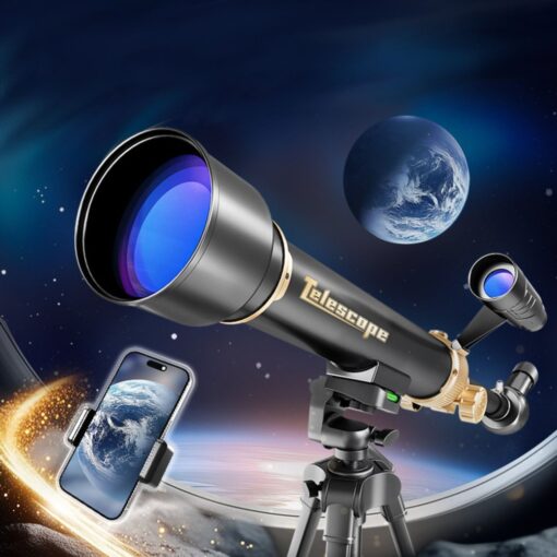 Astronominis teleskopas 50×115 mm su aliuminio trikoju ir priedais