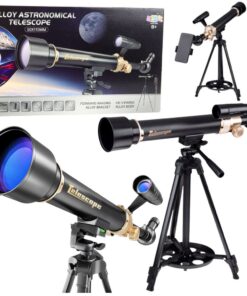 Astronominis teleskopas 50×115 mm su aliuminio trikoju ir priedais