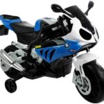 BMW S1000RR mėlynas – elektrinis motociklas vaikams