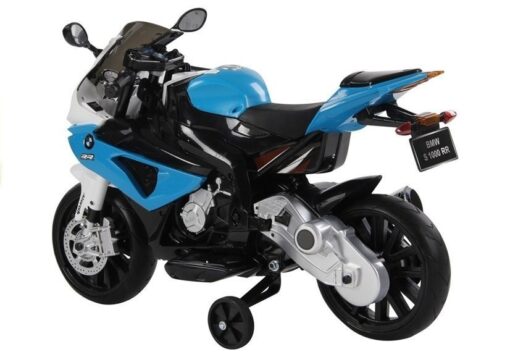 BMW S1000RR mėlynas – elektrinis motociklas vaikams