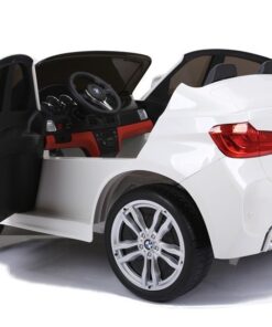BMW X6M baltas – elektrinis automobilis vaikams