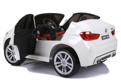 BMW X6M baltas – elektrinis automobilis vaikams