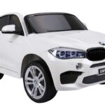 BMW X6M baltas – elektrinis automobilis vaikams
