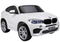 BMW X6M baltas – elektrinis automobilis vaikams