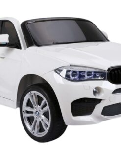 BMW X6M baltas – elektrinis automobilis vaikams