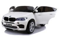 BMW X6M baltas – elektrinis automobilis vaikams